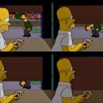Homer Flanders Garage Simpsons