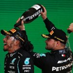 Bottas pouring Champagne on Hamilton template