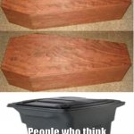 I have nothing against pansexuals. If you think that's it what it means, die. | People who think that being pans*xual means you're attracted to pans | image tagged in rich people poor people trash can edition,u can't fix stupid | made w/ Imgflip meme maker