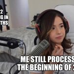 bruh only like 2 months left holy glob | 2022 COMING IN 2 MONTHS; ME STILL PROCESSING THE BEGINNING OF 2021 | image tagged in carson pokimane format | made w/ Imgflip meme maker