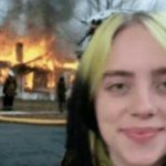 billie eilish and a burning house template