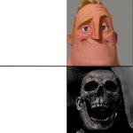 Mr. Incredible happy/horror template