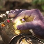 Thanos Completing Infinity Gauntlet