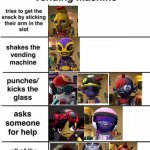 How I'd imagine the racers reactions. | image tagged in when a bag is stuck in the vending machine | made w/ Imgflip meme maker