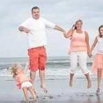 family beach fail