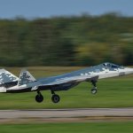 Sukhoi SU-57 landing