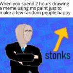 MS Paint stonks