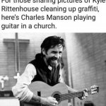 Kyle Rittenhouse vs. Charles Manson meme