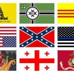 pro trump white nationalist flags