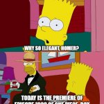 Why so elegant, Homer? (Straw Hat) | WHY SO ELEGANT, HOMER? TODAY IS THE PREMIERE OF EPISODE 1000 OF ONE PIECE, BOY | image tagged in why so elegant homer straw hat | made w/ Imgflip meme maker
