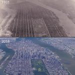 Manhattan then and now