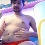 Fat gainer eating Mcdonalds