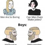 Can men even make jokes meme