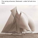 Racing schooner Westward meme