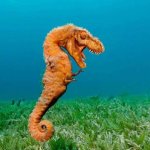 Dinosaur seahorse