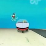 Spongebob driving recklessly GIF Template
