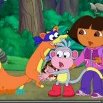 Dora & Boots Encounter Swiper meme