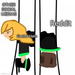 Samantha Stuck | OTHER SOCIAL MEDIAS; Reddit; Gacha Hate | image tagged in reddit hate | made w/ Imgflip meme maker