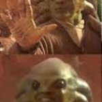 kit fisto | DOING HOMEWORK THAT IS DUE TOMROW; WATCHING STAR WARS ALL DAY | image tagged in kit fisto drake | made w/ Imgflip meme maker