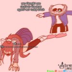 sans gets revenge on monika | you thought you could do the pose again? not today bitch; im......... sorry........................................................ | image tagged in sans t-posing on monika | made w/ Imgflip meme maker