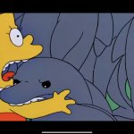 Lisa getting bitten by dolphin