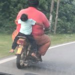 ok | WHEN YOU CANT LAY; LAY OFF THE DONUTS | image tagged in fat guy on motorcycle with kid | made w/ Imgflip meme maker