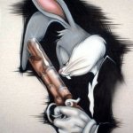 Bugs Bunny w/ Gun in Suit meme