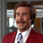 Ron Burgundy can't believe it