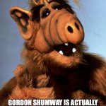 Alf the Jedi | DID YOU KNOW? GORDON SHUMWAY IS ACTUALLY A JEDI FLEEING FROM THE SITH LORD E.T., HIDING WITH HUMANS UNTIL THE EMPIRE HAS BEEN BEATEN. | image tagged in alf,sith,jedi,empire,star wars,e t | made w/ Imgflip meme maker
