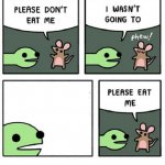 PLEASE DON'T EAT ME, SNAKE, MOUSE, 4 PANEL