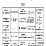 Cinny’s Bingo :] meme