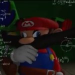 Mario thiking meme