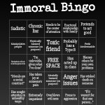 Immoral Bingo template