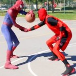 Spiderman and Deadpool Basketball
