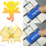 Sunshine upgrade | image tagged in upgraded to perfection,the amazing world of gumball,star vs the forces of evil,penny fitzgerald,star butterfly,golden girls | made w/ Imgflip meme maker