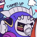 Meta Knight thumbs up while blushing