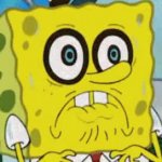 Spongebob dark eyes/ oh sh*t gif meme