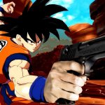 Dragon Ball FighterZ Base Goku with gun meme