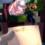 Luigi's Mansion 3 Intro Letter template