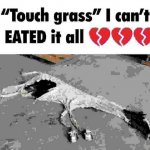 I can't touch grass meme