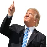 Trump pointing at sun transparent