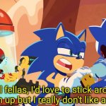 But I really don't like any of you Sonic
