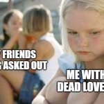 Third wheel | MY FRIENDS BEING ASKED OUT; ME WITH A DEAD LOVE LIFE | image tagged in third wheel,school | made w/ Imgflip meme maker