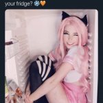 Belle Delphine in a fridge meme