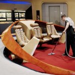 Guy Vacuuming Star Trek Next Generation Bridge