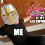 foose RO DAH | ALL MY LOVE AND SUPPRT FOR YOU; ME | image tagged in markiplier punch,wholesome,markiplier,crusader,punch | made w/ Imgflip meme maker