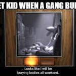 Burying Bodies | THE QUIET KID WHEN A GANG BULLYS HEM | image tagged in burying bodies | made w/ Imgflip meme maker