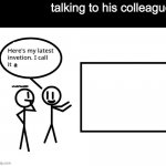 X talking to his colleague.