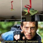 Improvise. Adapt. Overcome | I GOT GREENS, BEANS, POTATOES, TOMATOES, LAMBS, RAMS, HOGS, DOG, GREENS, BEANS, CHICKEN, TURKEY, RABBIT, YOU NAME IT! UWU | image tagged in improvise adapt overcome,holidays,funny,memes,gifs,not really a gif | made w/ Imgflip meme maker