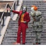 JOKER AND PENNYWISE ON THE STAIRS